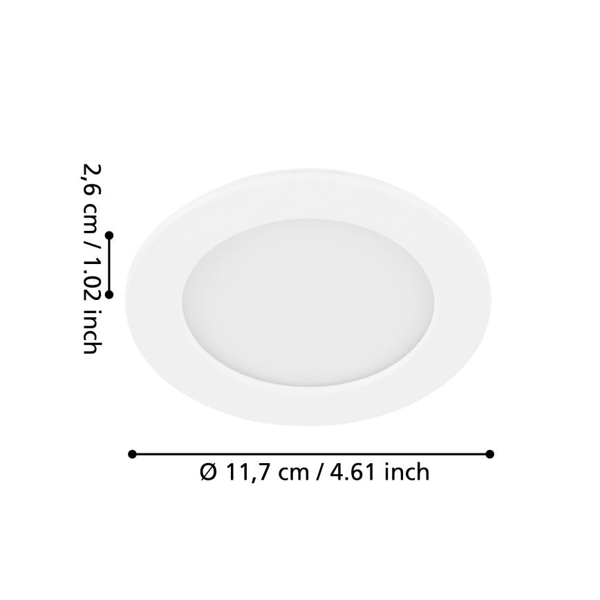 Eglo - LED beépíthető mennyezeti lámpatest LED/5,5W/230V átm. 11,7 cm