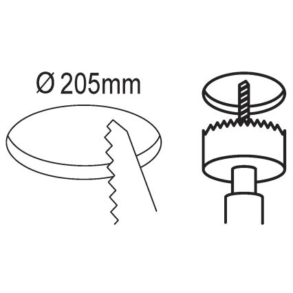Eglo - süllyesztett LED mennyezeti lámpa LED/16,5W/230V, átm. 21,6 cm