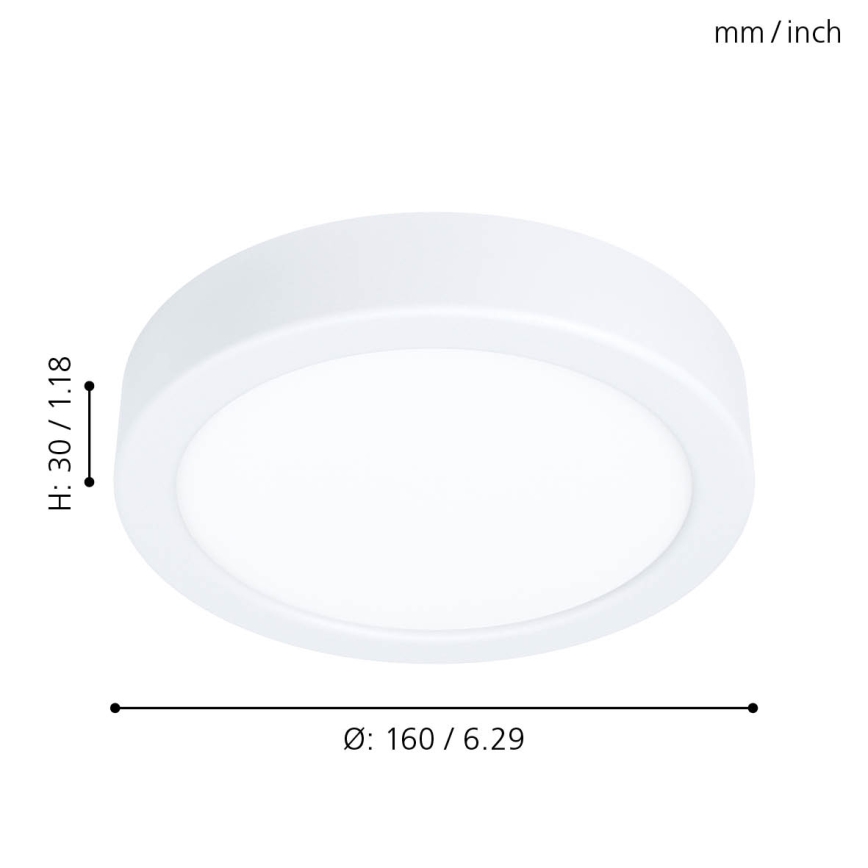 Eglo - LED mennyezeti lámpa LED/10,5W/230V átm. 16 cm