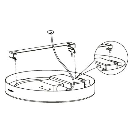 Eglo - LED mennyezeti lámpa LED/16,5W/230V Ø 21 cm