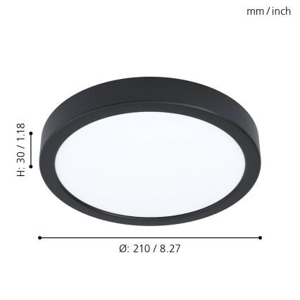 Eglo - LED mennyezeti lámpatest LED/16,5W/230V átm. 21 cm