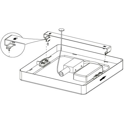 Eglo - LED mennyezeti lámpatest LED/10,5W/230V 16x16 cm
