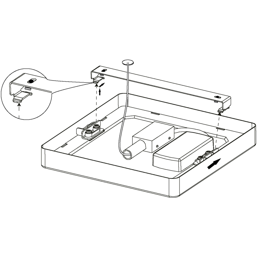 Eglo - LED mennyezeti lámpatest LED/10,5W/230V 16x16 cm