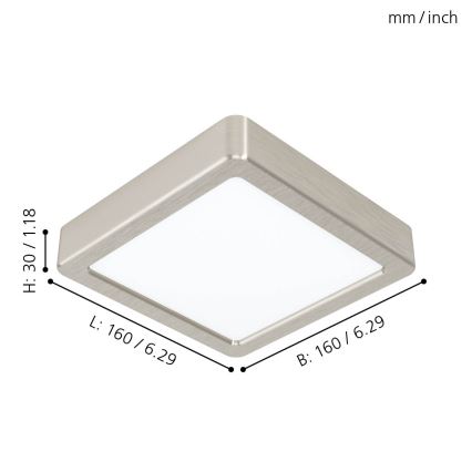 Eglo - LED mennyezeti lámpatest LED/10,5W/230V 16x16 cm