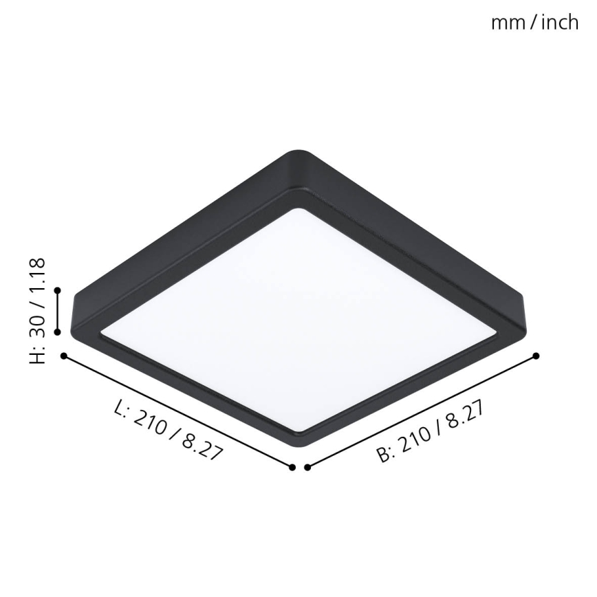 Eglo - LED mennyezeti lámpa LED/16,5W/230V 21x21 cm
