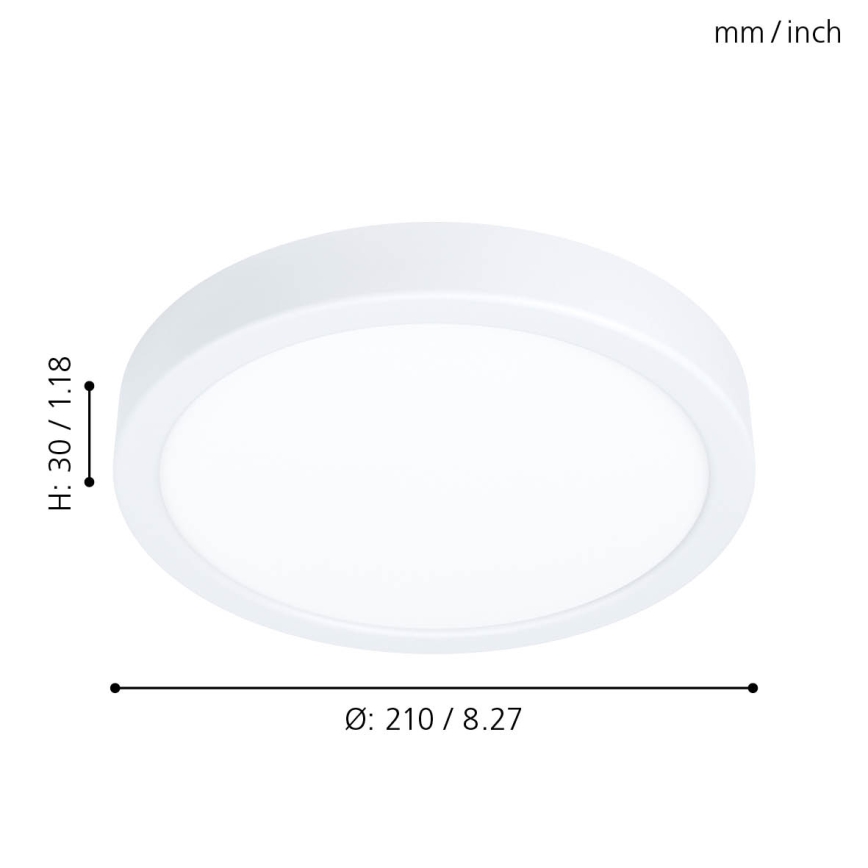 Eglo - Dimmelhető LED mennyezeti lámpa, 16,5 W, 230 V, átm. 21 cm