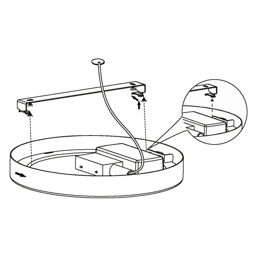 Eglo - Dimmelhető LED mennyezeti lámpa, 16,5 W, 230 V, átm. 21 cm