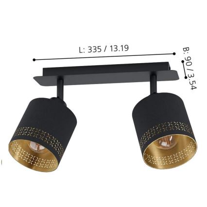 Eglo - Spotlámpa 2xE27/28W/230V