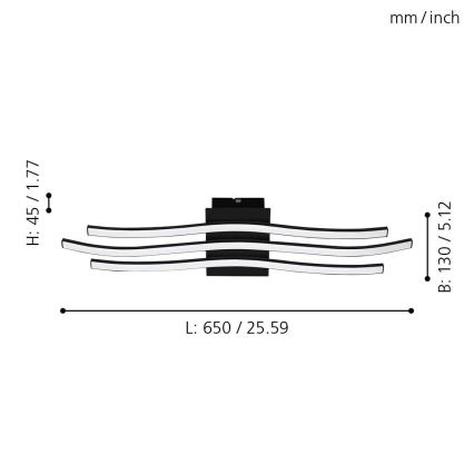 Eglo - LED Mennyezeti lámpa LED/21W/230V
