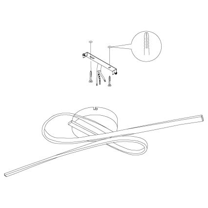 Eglo - LED Mennyezeti lámpa LED/21W/230V