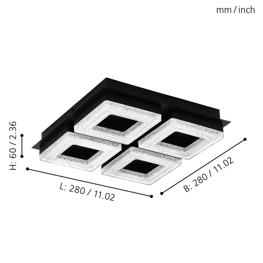 Eglo 99326 - FRADELO LED mennyezeti lámpa 4×LED/4W/230V