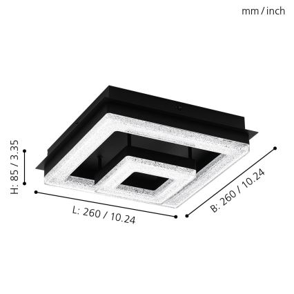 Eglo - LED Mennyezeti lámpa LED/12W/230V