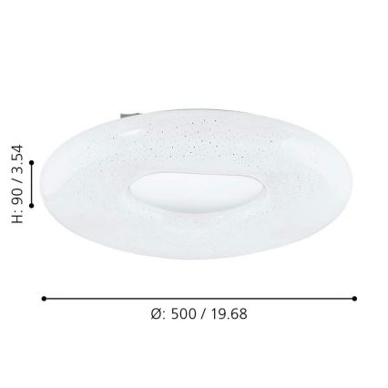 Eglo - LED dimmelhető mennyezeti lámpa LED/24W/230V + távirányító