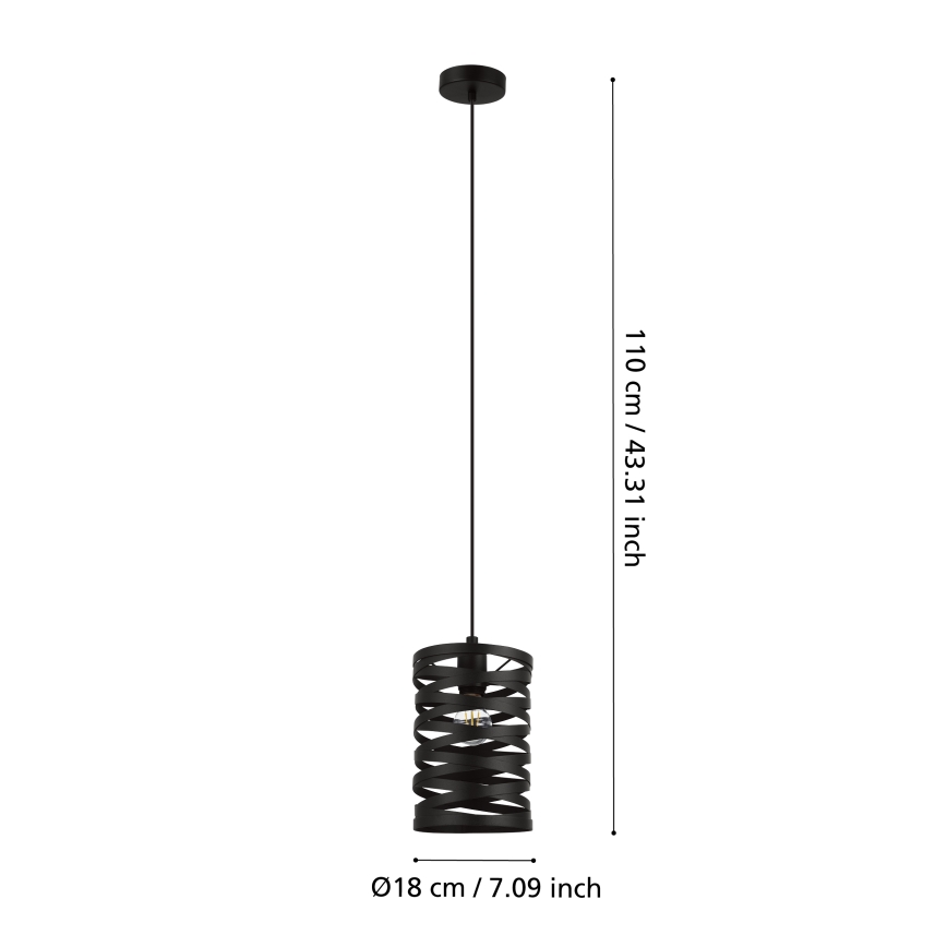 Eglo - Csillár zsinóron 1xE27/40W/230V