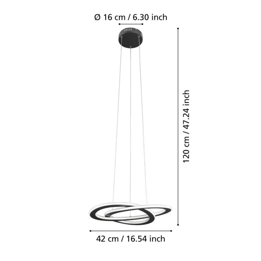Eglo 99396 - LED kábeles függeszték ROLIMARE LED/35W/230V