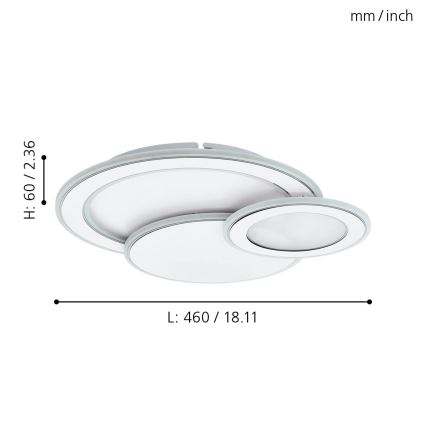 Eglo - LED Mennyezeti lámpa 3xLED/11W/230V