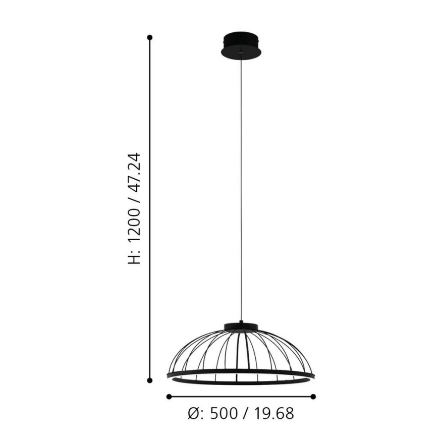 Eglo - LED Csillár zsinóron LED/27W/230V