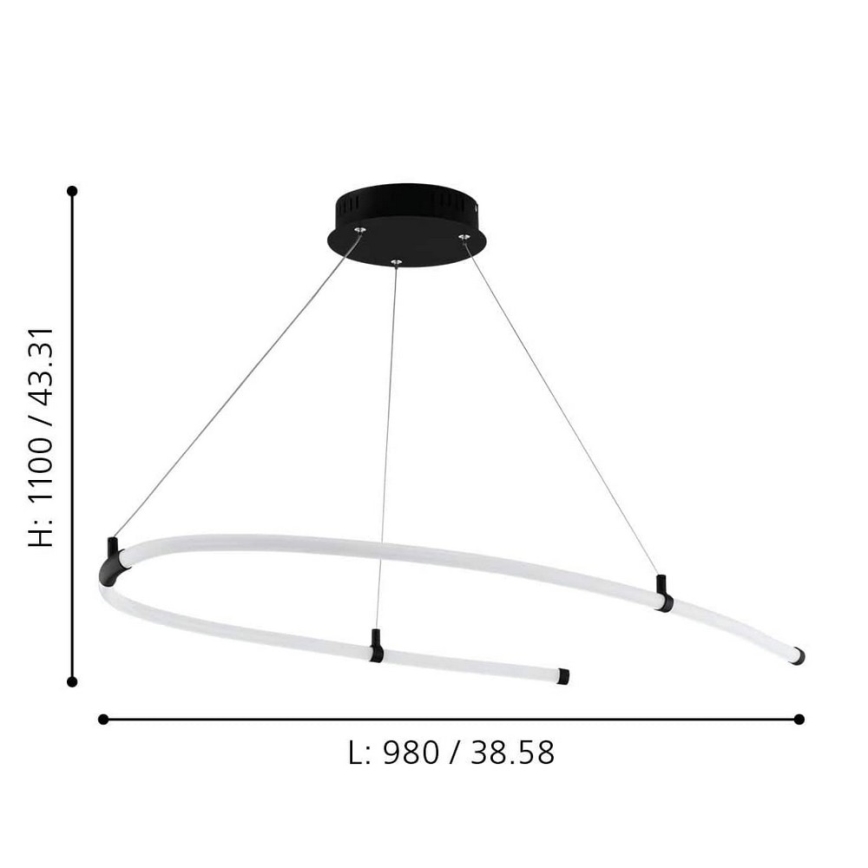Eglo 99429 - LED csillár kábelen ALAMEDILLA LED/27W/230V