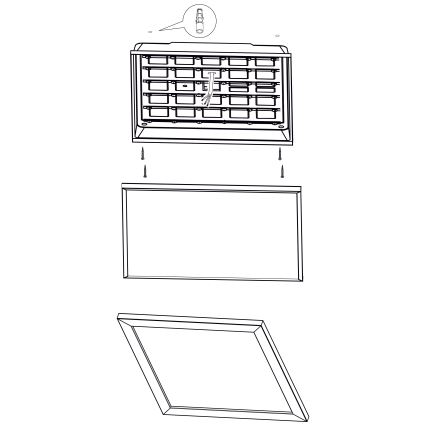 Eglo 99436 - LED mennyezeti lámpatest PIGLIONASSO LED/32W/230V 645x645 mm