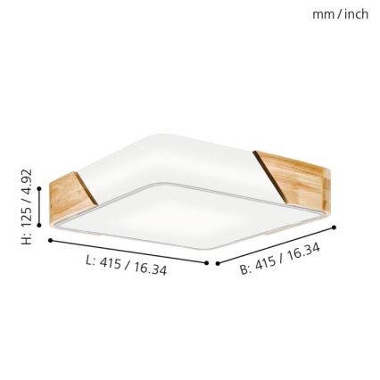 Eglo 99459 - Mennyezeti lámpa GRIMALDINO 2xE27/28W/230V