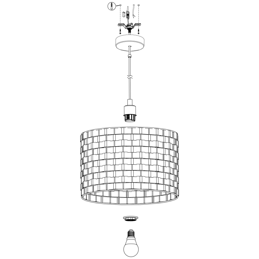 Eglo - Csillár zsinóron 1xE27/40W/230V átm. 38 cm