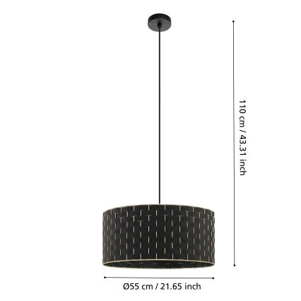 Eglo - Csillár zsinóron 1xE27/40W/230V á. 55 cm