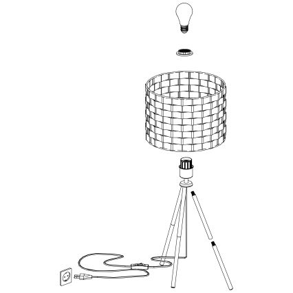 Eglo - Asztali lámpa 1xE27/40W/230V