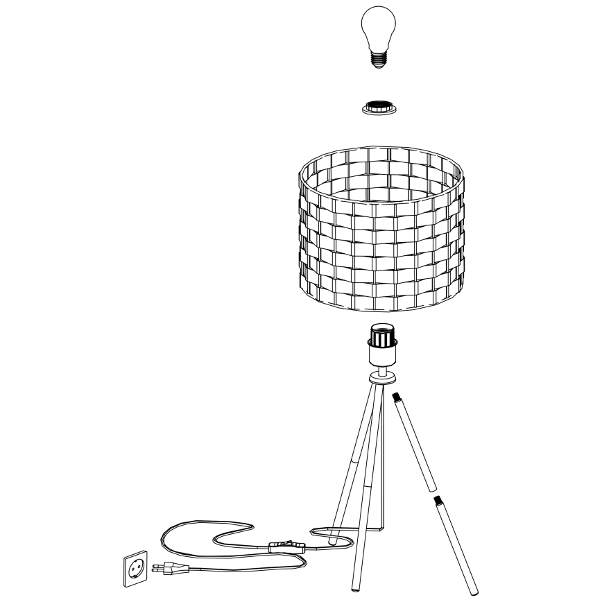 Eglo - Asztali lámpa 1xE27/40W/230V