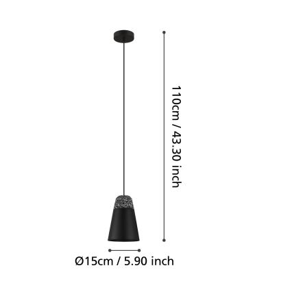 Eglo - Csillár zsinóron 1xE27/40W/230V