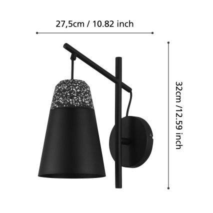 Eglo 99546 - CANTERRAS fali lámpa 1xE27/40W/230V