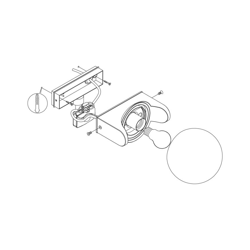 Eglo - Kültéri fali lámpa érzékelővel 1xE27/15W/230V IP44