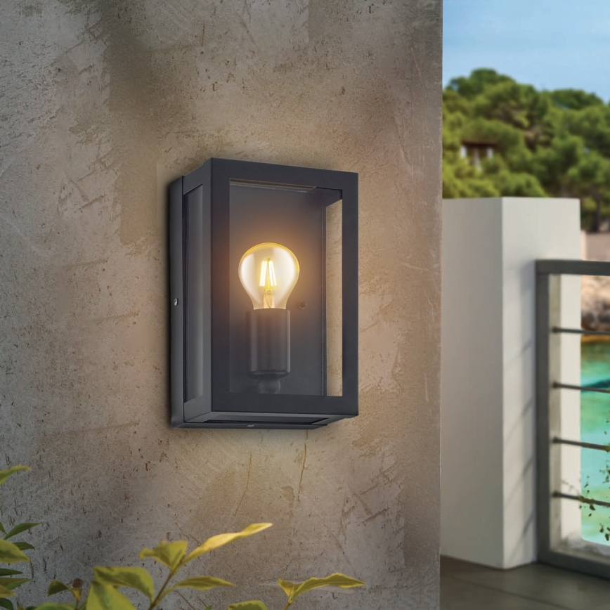 Eglo - Kültéri fali lámpa érzékelővel 1xE27/60W/230V IP44