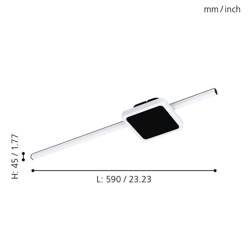Eglo - LED mennyezeti lámpa LED/6,3W/230V + LED/5,4W