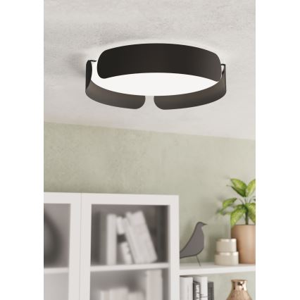 Eglo - LED mennyezeti lámpatest LED/20W/230V átm. 37 cm fekete