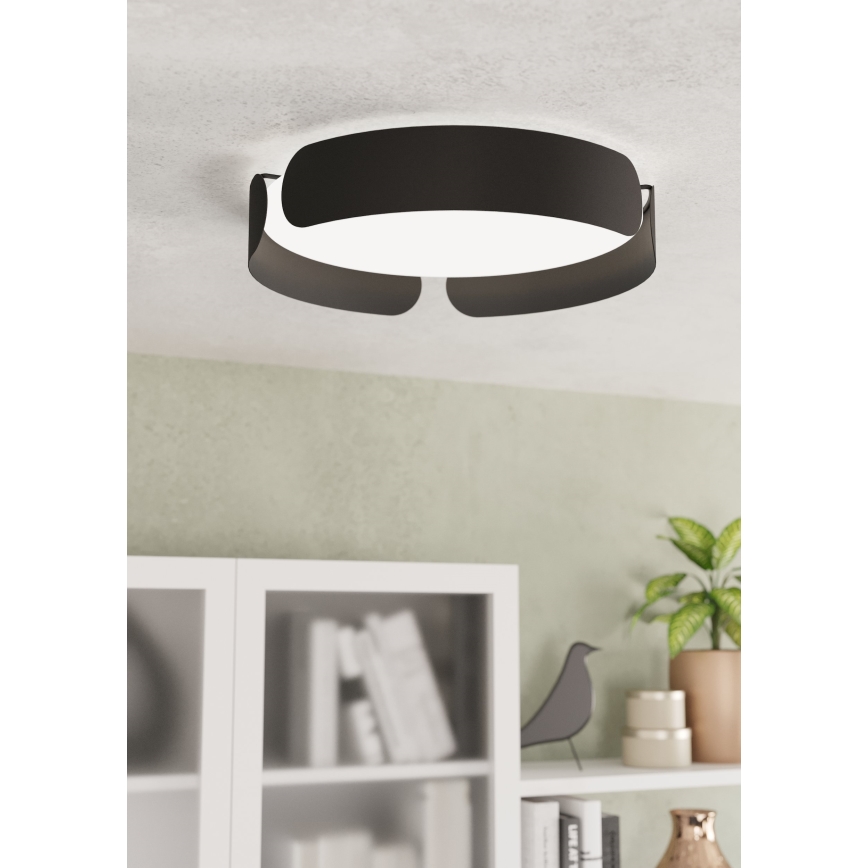 Eglo - LED mennyezeti lámpatest LED/20W/230V átm. 37 cm fekete
