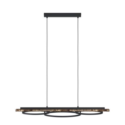 Eglo - LED dimmelhető csillár kábelen 2xLED/12,5W/230V+LED/15,5W 3000K barna/fekete