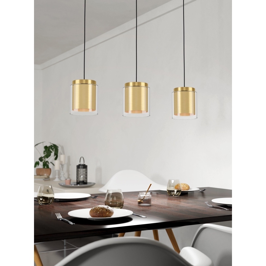 Eglo - Csillár zsinóron 3xE27/40W/230V