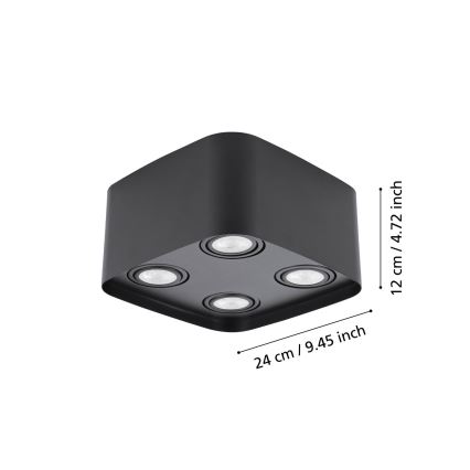 Eglo - LED RGBW Dimmelhető spotlámpa 4xGU10/5W/230V ZigBee