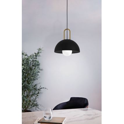 Eglo - Csillár zsinóron 1xE27/40W/230V fekete