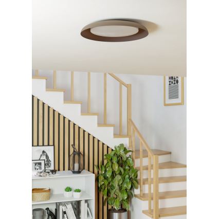 Eglo 99704 - LED mennyezeti lámpa PENJAMO LED/17,1W/230V barna