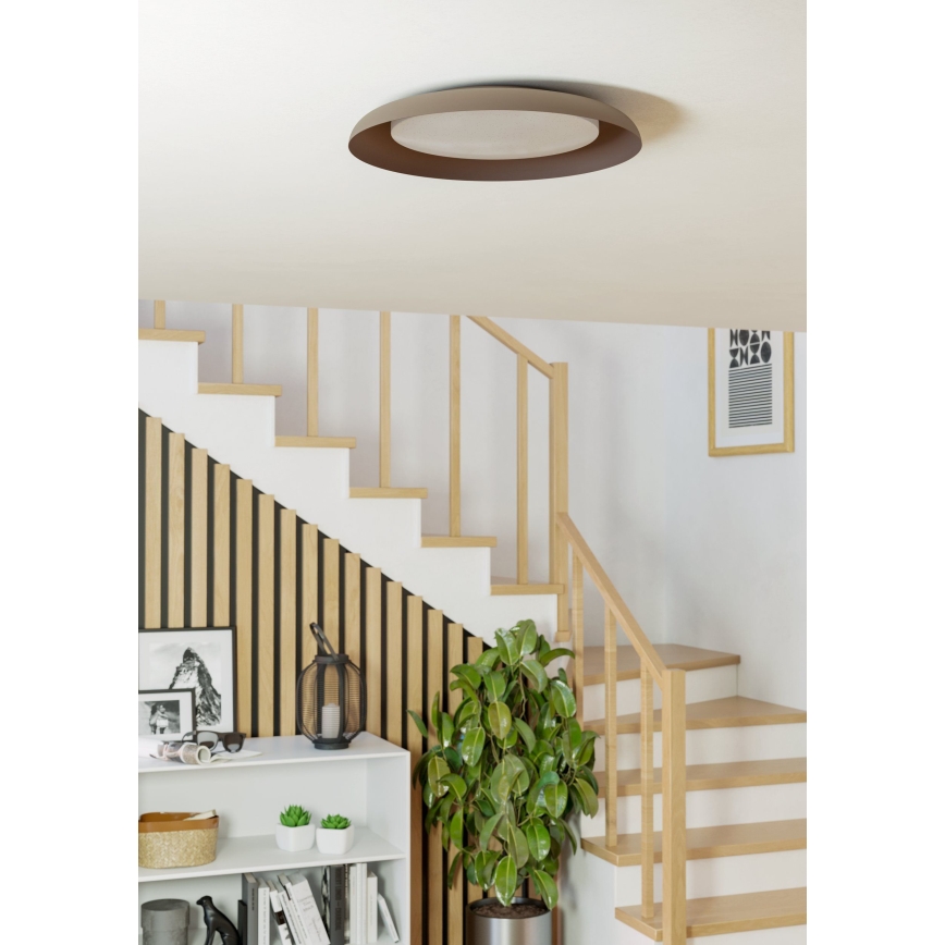 Eglo 99704 - LED mennyezeti lámpa PENJAMO LED/17,1W/230V barna