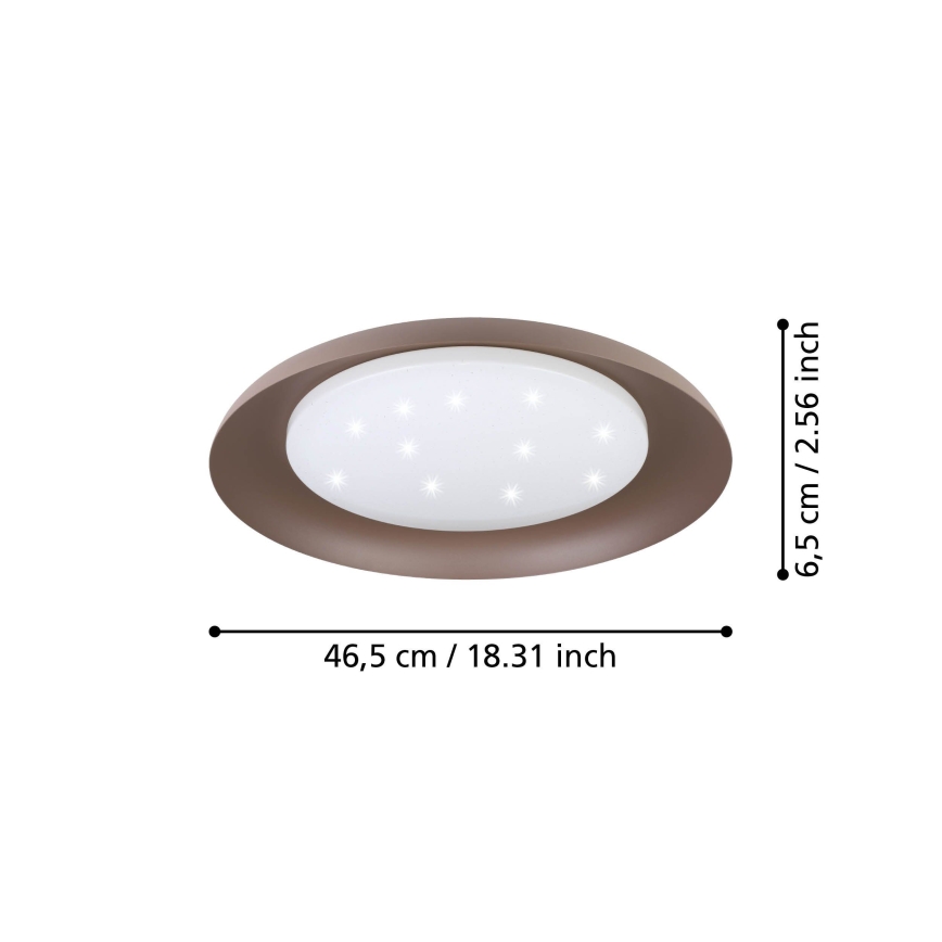 Eglo 99704 - LED mennyezeti lámpa PENJAMO LED/17,1W/230V barna