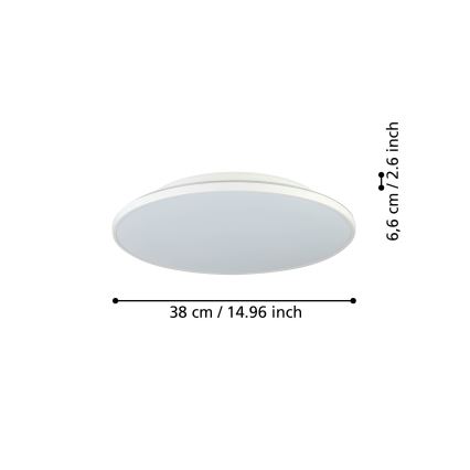 Eglo - LED Mennyezeti lámpa LED/21W/230V átm. 38 cm