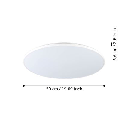 Eglo - LED Mennyezeti lámpa LED/29W/230V átm. 50 cm