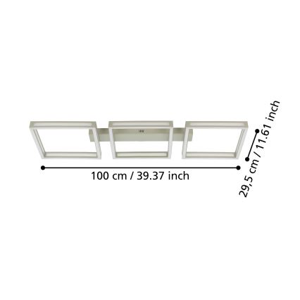 Eglo - LED Mennyezeti lámpa 3xLED/11,2W/230V matt króm