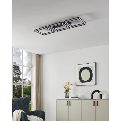 Eglo - LED Mennyezeti lámpa 3xLED/11,2W/230V fekete