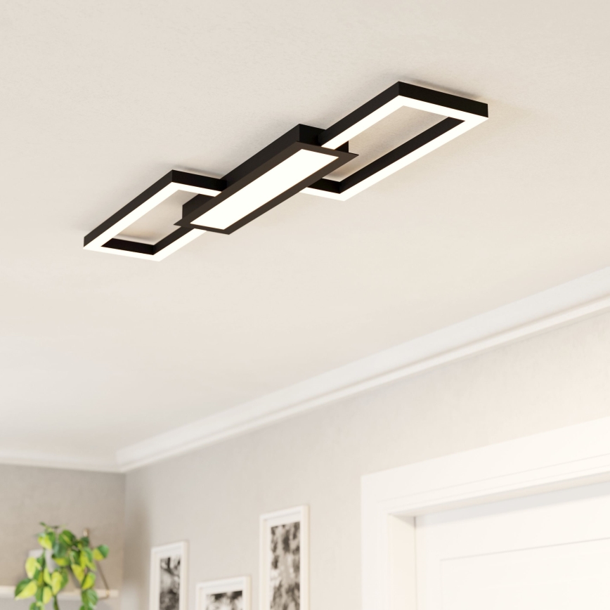 Eglo - LED Dimmelhető mennyezeti lámpa LED/37W/230V fekete + távirányítás