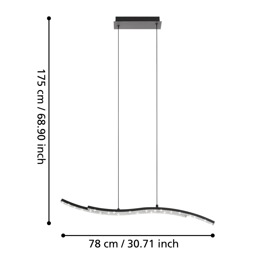Eglo - LED Csillár zsinóron LED/21,5W/230V