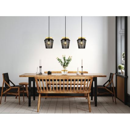 Eglo - Csillár zsinóron 3xE27/40W/230V