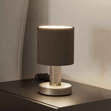 Eglo - Asztali lámpa 1xE14/40W/230V barna/matt króm